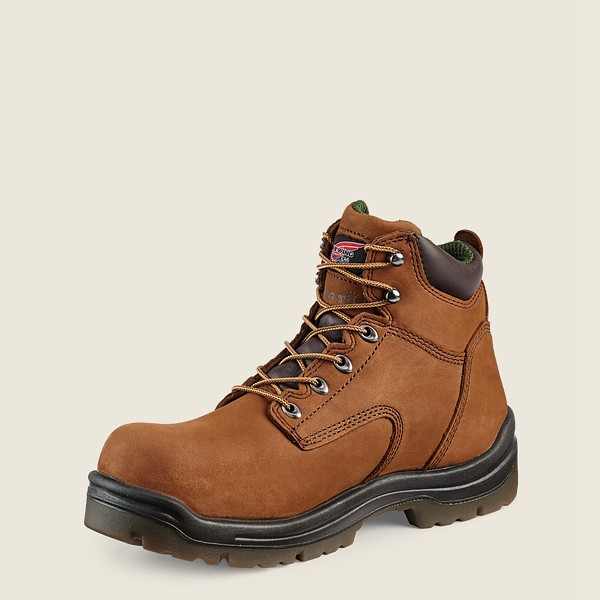 Red Wing Safety Boots Brown - Mens King Toe® - 6-inch Insulated Waterproof Toe - 1452-HABDN